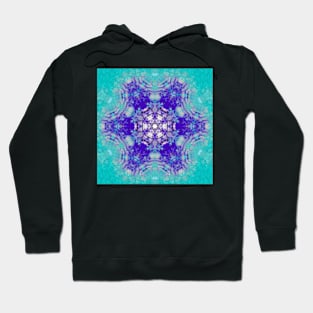 Digital Mandala Purple Blue and White Hoodie